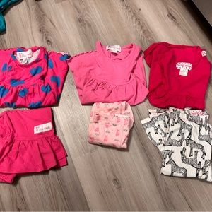 Pink kids clothes mix and match  set of 3